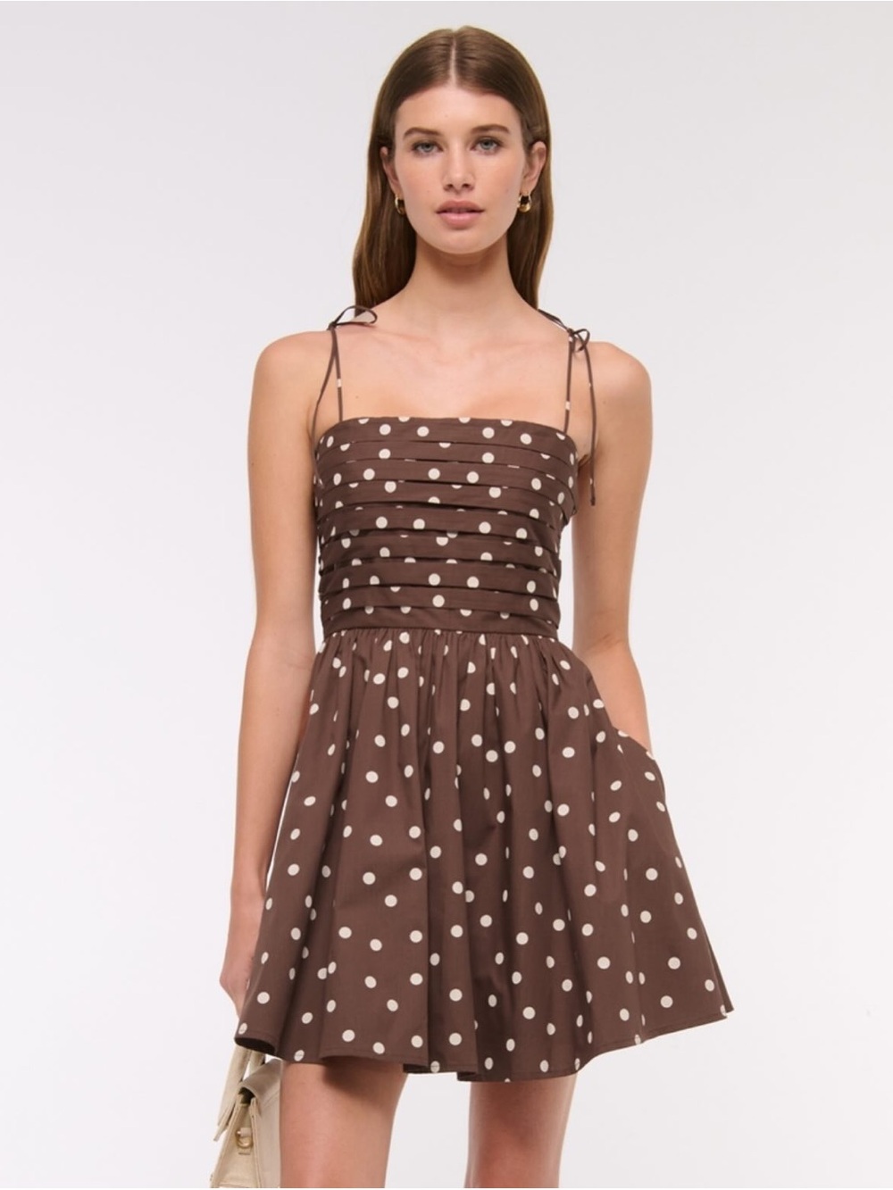Abercrombie & Fitch Brown Polka Dot Mini Dress